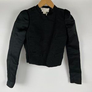 NWT Antonio Berardi Embellished Sheer Back Suit Jacket Size 38 FR Silk Blend